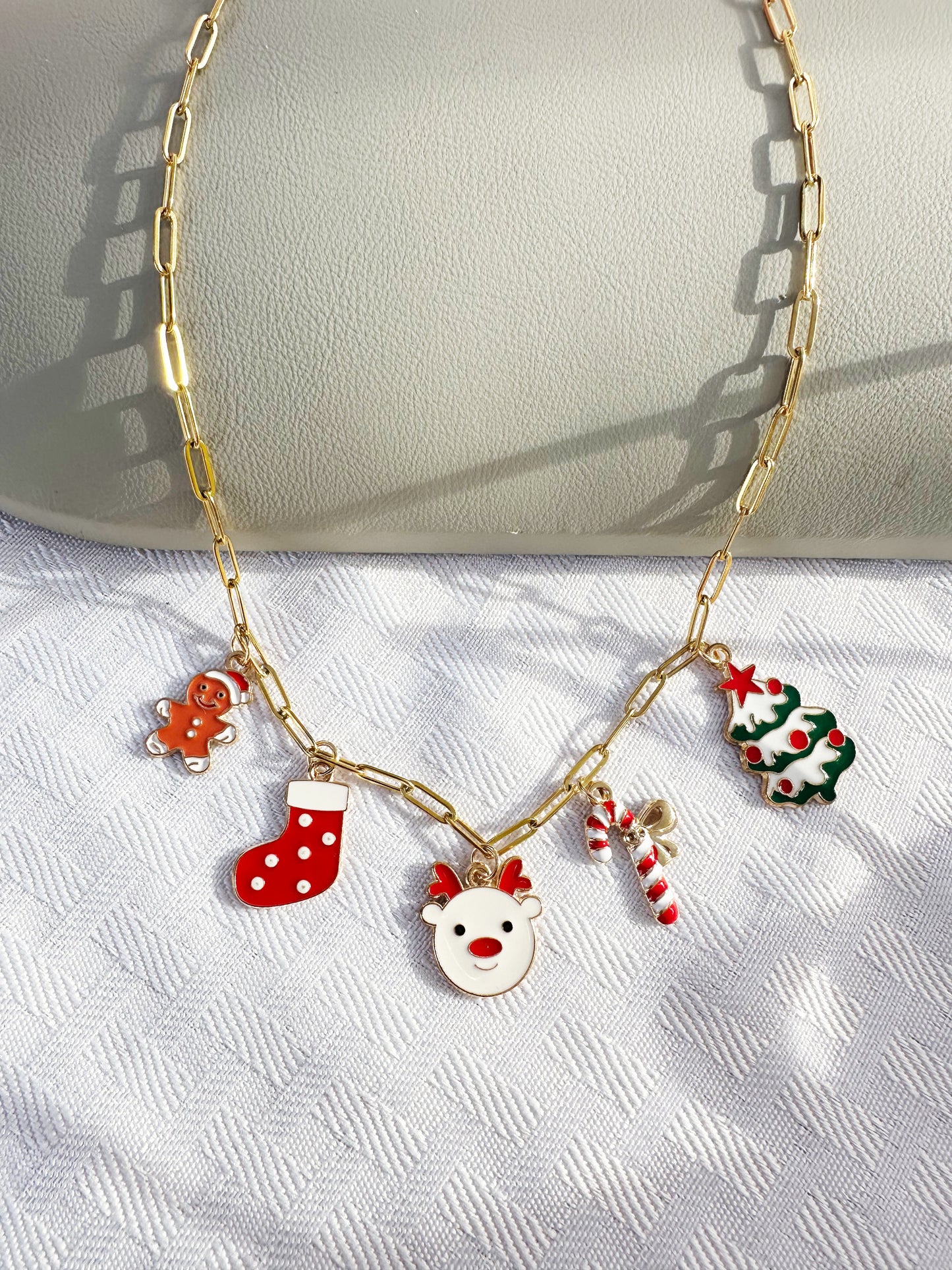 Christmas charm necklace